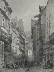 Viaggi pittoreschi e romantici nella vecchia Francia. Bretagna: Grande rue vieille a Nantes