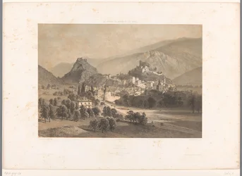 Vista su Sion nella valle del Rodano