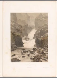 Vista sulla cascata di Barberine presso Vallorcine