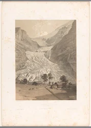 Vista sul ghiacciaio superiore di Grindelwald (Gezichten in Zwitserland en Savoye)