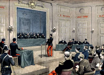 Capitano Alfred Dreyfus davanti al consiglio di guerra