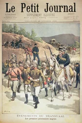 Eventi nel Transvaal: i primi prigionieri inglesi, copertina di Le Petit Journal, 29 ottobre 1899