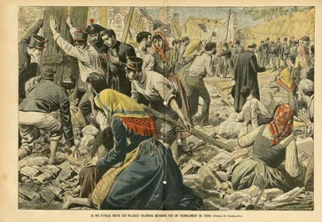 Illustrazione di Eugene Damblans (1865-1945) in Le Pelerin, 24/09/05 - Il re d