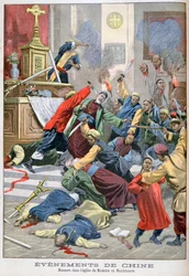 Massacro nella chiesa di Moukden, Manciuria, Cina, 1900