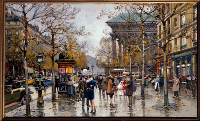 Veduta del boulevard des Italiens a Parigi
