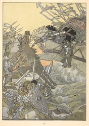 Una scena di battaglia