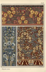 Sagittaria sagittifolia, come motivo di design in carta da parati e tessuti