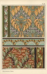 Sigillo di Salomone, Polygonatum multiflorum, come motivo di design in carta da parati, bordi e tessuti
