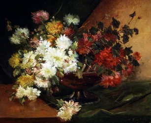 Natura morta con astri. Dipinto di Eugene Henri Cauchois (1850-1911) Collezione privata.