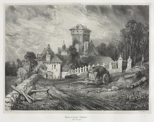 Viaggi pittoreschi e romantici nella vecchia Francia: Alvernia (vol. II): Castello di Pesteil a Polminhac, Piastra 202