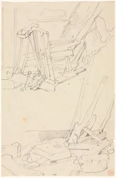 Studi di legno e attrezzi agricoli
