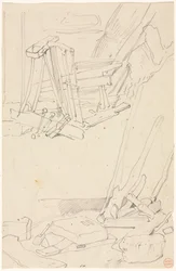 Studi di legno e attrezzi agricoli