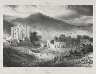 Viaggi pittoreschi e romantici nella vecchia Francia, Alvernia: Rovine del castello e del villaggio di Saint Nectaire