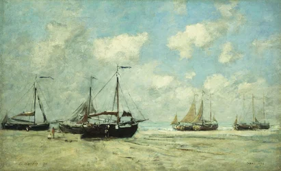 Barche sulla riva a Scheveningen, 1875