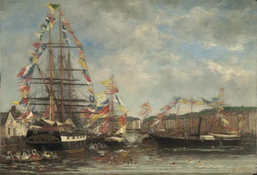 Festa nel porto di Honfleur, 1858