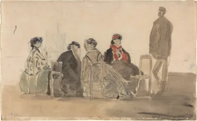 Quattro signore sedute a Trouville, 1866