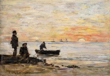 Bassa Marea - Riva e Pescatori al Tramonto