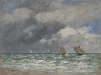 Barche a vela vicino a Trouville, c.1885-90