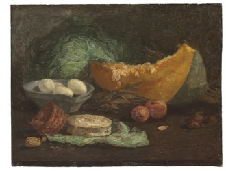 Natura morta con uova e zucca, c.1853-56