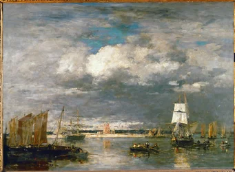 Tempesta al porto di Camaret (olio su tela)