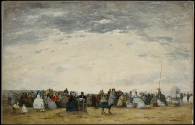 Villeggianti sulla spiaggia di Trouville