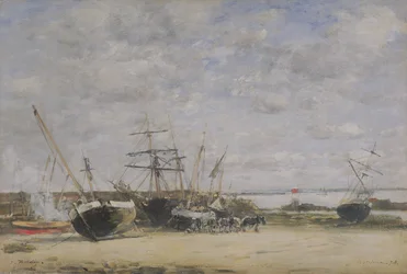 Navi e cavalli sulla riva