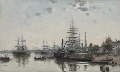 Veduta di Bordeaux, dal Quai des Chartrons, 1874