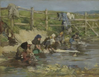 Lavandaie al fiume, circa 1885-90