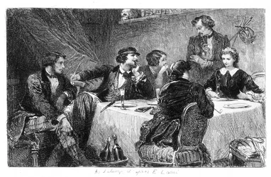 Illustrazione di Eugène Lami di “Mimi de Pinson” di Alfred de Musset