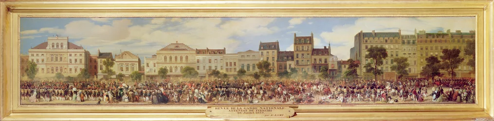 Rivista della Guardia nazionale, attentato di Fieschi, 28 luglio 1835