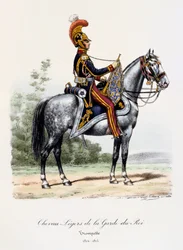 Chevau-Légers de la Garde du Roi, Trombettiere, 1814-15