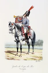 Gardes-du-Corps de Roi, Trombettiere, 1814