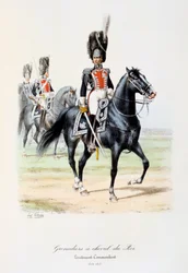 Granatieri a Cavallo del Re, Tenente-Comandante, 1814-15