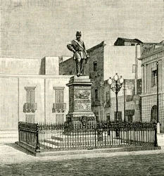 Monumento a Vittorio Emanuele II (1820-1878), di Eugenio Maccagnani (1852-1930), Lecce, Puglia, Italia