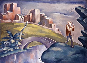 Paesaggio con figura umana