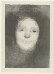 Studio della testa di una donna che ride
