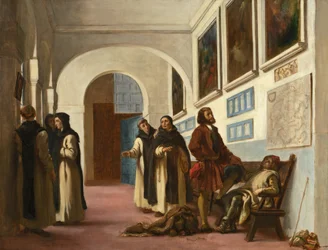 Cristoforo Colombo e suo figlio a La Rábida