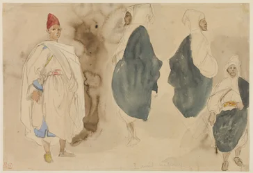 Quattro schizzi di uomini arabi
