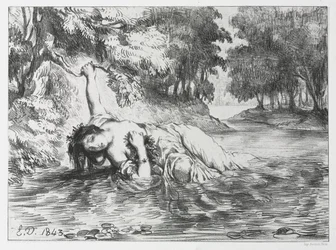 Amleto: La morte di Ofelia, 1843
