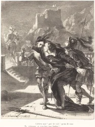 Amleto desidera seguire il fantasma di suo padre (Atto I, Scena IV)