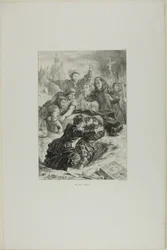 Amleto e Laerte sulla tomba di Ofelia, tavola 15 da Amleto