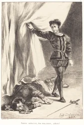 Amleto e il corpo di Polonio (Atto III, Scena IV)