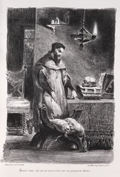 Illustrazioni per Faust: Faust nel suo camerino