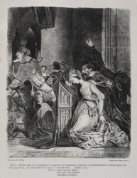 Illustrazioni per Faust: Margherita in chiesa