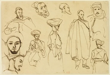 Schizzi di uomini algerini