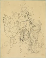 Studio per Marphise e la padrona di Pinabel