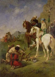 Una caccia al falco in Algeria: La preda, prima del 1863