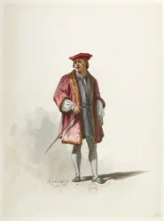 Btv1b84558104 14 - Saint-Saëns - Enrico VIII - Maquettes de costumes - Lacoste - 14° Costume