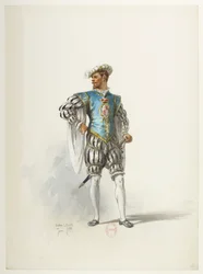 Btv1b84558104 16 - Saint-Saëns - Enrico VIII - Maquettes de costumes - Lacoste - 16° Costume