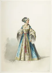 Btv1b84558104 18 - Saint-Saëns - Enrico VIII - Maquettes de costumes - Lacoste - 18° Costume